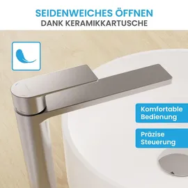 Bächlein Edessa Badarmatur Hoch Anthrazit