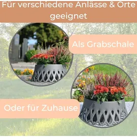 GarPet Grabschale Ø 30 x 15 cm Anthrazit