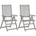 vidaXL Gartenstuhl 57 x 69 x 111 cm grau klappbar 2 St.