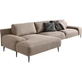 Designwerk Ecksofa DESIGNWERK "Forma L-Form, zeitloses Designsofa mit aktuellem Fuß", beige (liver), B:344cm T:162cm, 100% Polyester;Struktur 98% Polyester, 2% Acryl, Sofas, Ecksofa, in hochwertiger Verarbeitung & tollem Sitzkomfort