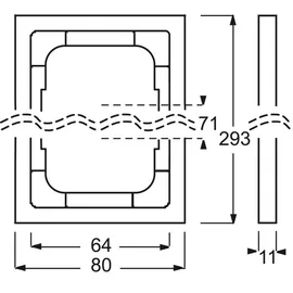 Busch-Jaeger Rahmen 4-fach schwarz matt,