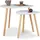 Relaxdays Beistelltische-Set dreieckig abgerundet Holz weiß, 2 St.