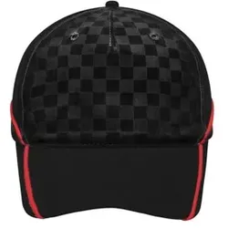 Embossing Cap MB6560, schwarz/rot, Einheitsgröße - schwarz/weiß