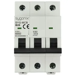 Sygonix SY-6440996 SYG-MCB 3P/B20/6KA Leitungsschutzschalter 3polig 20 A 415 V/AC