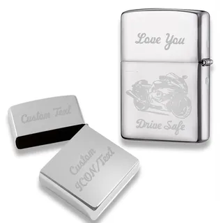 Feuerzeughülle Ohne Einsatz Metall Feuerzeughülle Personalisiert für Zippo Feuerzeug Hülle mit Gravur Text&Logo Personalisierte Geschenke für Papa, Freund (Weiß)