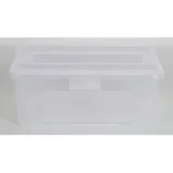 Heidrun 10x TEX Box 10L 38x28x14cm Transparent Deckel Aufbewahrung Spielzeugkiste Klar
