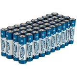 Power Master Powermaster AA-Super-Alkali-Batterien, LR6, 40 Stück, blau, 827540