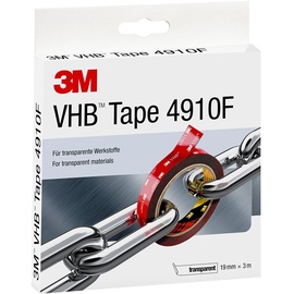 3M VHB 4910F 19mm x 3m, Transparent, 1.0mm (1-er Pack)