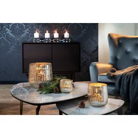 Fink Windlicht DARCY Glas Silber