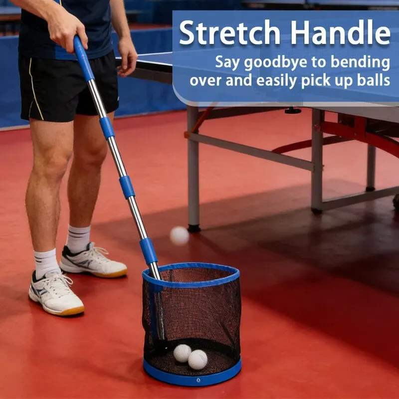 Double Fish Champion X1 Stand-Ping-Pong-Ball-Sammelbehälter, Blau
