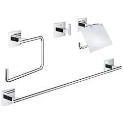 Grohe Start Cube Bad-Set 4 in 1 41115000 Chrom, Bad Accessoires Set