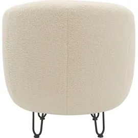 Home Affaire Sessel HOME AFFAIRE "Anjuli Lieferzeit nur 2 Wochen", beige (creme), B:72cm H:72cm T:76cm, 100% Polyester, Sessel, Sessel, Runde Form, perfektes Einzelstück, Flausch oder Feinstruktur