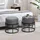 [en.casa] Hocker Tas 38 x 38 x 38 cm Dunkelgrau
