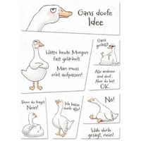 Speecheese Gilbert die Gans Kühlschrankmagnete mit frechen Sprüchen acht