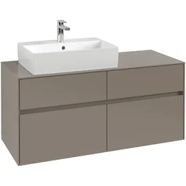 Villeroy & Boch Collaro Waschtischunterschrank C129B0AB 120x54,8x50cm, Waschtisch links, LED-Beleuchtung 8,8 W, black oak