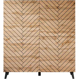 Home Affaire Phuket 120 x 128 x 39 cm schwarz