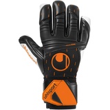 Uhlsport Speed Contact Supersoft HN Halb-negativ Torwarthandschuhe Fußball schwarz/weiß/Fluo orange Größe 10.5