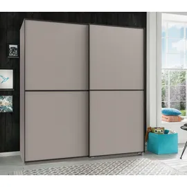 WIMEX Schwebetürenschrank Ulm 180 x 205 x 0 cm Grau/Schwarz