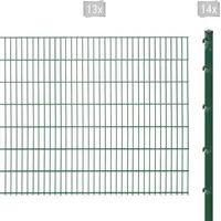 Arvotec Doppelstabmattenzaun ARVOTEC "ESSENTIAL 143 zum Einbetonieren", grün (dunkelgrün), H:143cm, Stahl, Kunststoff, Zaunelemente, Zaunhöhe 143 cm, Zaunlänge 2 - 60 m