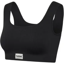 hummel hmlPULSE Seamless Rib Sport-BH Damen Schwarz L