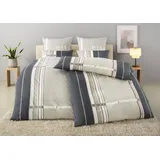 OTTO home Golfi Gestreift Grau 155 x 220 cm + 40 x 80 cm