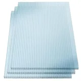 Vivodo® Doppelstegplatten transparent PC [16/20 mm] – Made in Germany | Schlagfeste Hohlkammerplatten für Terrasse & Carport | 3er, 4er oder 5er Set | Längen: 2m – 4m (3, 400, Zentimeter)