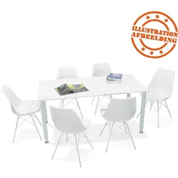 Kadima Design Schreibtisch 160 x 80 cm  Modern  Ergonomisch Platzsparend Homeoffice  Weiß  Bürotisch