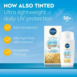 NIVEA Ultra Light Daily Fluid getönt Creme LSF 50+ 40 ml