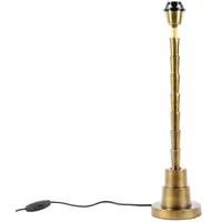 QAZQA Art Deco Tischlampe Bronze ohne Schirm - Pisos