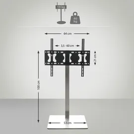 CLP TV-Ständer I Universelle Fernseher-Halterung