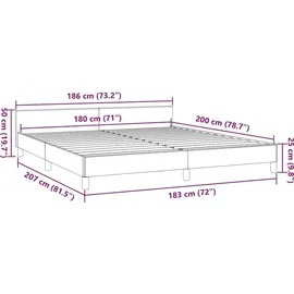 vidaXL 180 x 200 cm Grau