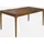 sweeek Rechteckiger Esstisch 90 x 76 x 90 cm Nussbaumfarben