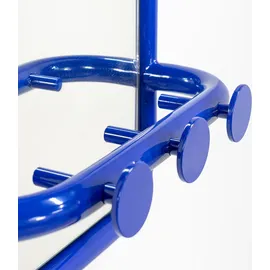 Spinder Wandspiegel SPINDER DESIGN "RETRO", blau, B:35cm H:60cm T:11cm, Stahl, Spiegel, Wandspiegel, Retro Spiegel mit 3 Haken