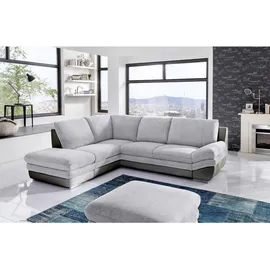 ed exciting design Ecksofa Mikrofaser 2-Sitzer Grau