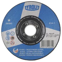 TYROLIT Schruppschleifscheibe Basic* "2 in 1", Scheiben-ØxScheibenbreite: 125X6 mm