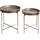 Haku-Möbel HAKU Beistelltische 2er Set Kupfer rund Metall Couchtische klein - Maße: H 49/56 x Ø 42/48 cm