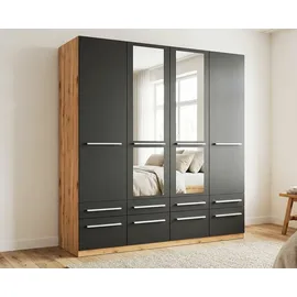 Priess Wäscheschrank Barcelona 185 x 193 x 54 cm Schwarz