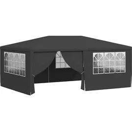 vidaXL Profi-Partyzelt 4 x 6 m inkl. 4 Seitenteile Anthrazit