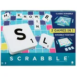 Mattel Games Scrabble Zwei in Eins, Version: Englisch, HWD43 Englisch Scrabble Z