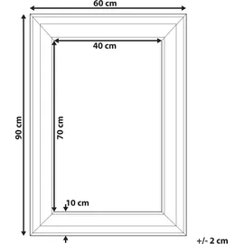Beliani LUNEL 60 x 90 cm Schwarz