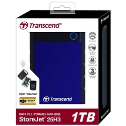 Transcend HDD externe Festplatte StoreJet 25H3 2,5 Zoll 1TB USB 3.1 navy blue externe HDD-Festplatte