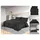 vidaXL Bettwäsche-Set Schwarz 200 x 200 cm