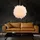 GLOBO Federlampe 1-flg. dimmbar 60 cm weiß Textil