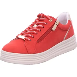 Marco Tozzi Damen Plateau Sneaker mit Schnürsenkeln Freizeit, Rot (Cherry Comb), 38 EU