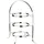 Edzard Telleretagere Sina (Höhe 42 cm) schwerversilbert, für 3 Teller ø 20 bis 28 cm,