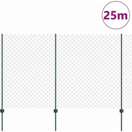 vidaXL Zaun 25 x 1,5 m Grün/Stahl