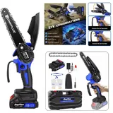 6'' Kettensäge Motorsäge Elektro-kettensäge Baumsäge Akku Ladegerät Bürstenlos