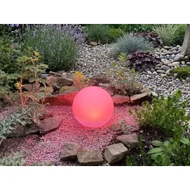 Trio Solar Außenleuchte Kunststoff Ø 20 cm inkl. 0,5 W LED Farbwechsler weiß