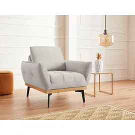 exxpo - sofa fashion Sessel Palic Bezugstoff beige 92 x 87 x 95 cm mit Rückenverstellung