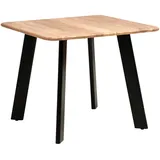 Livetastic Esstisch, Schwarz, Akazie, Holz, Akazie, vollmassiv, Holz, quadratisch, eckig, 90x76x90 cm, Esszimmer, Tische, Esstische, Esstische quadratisch